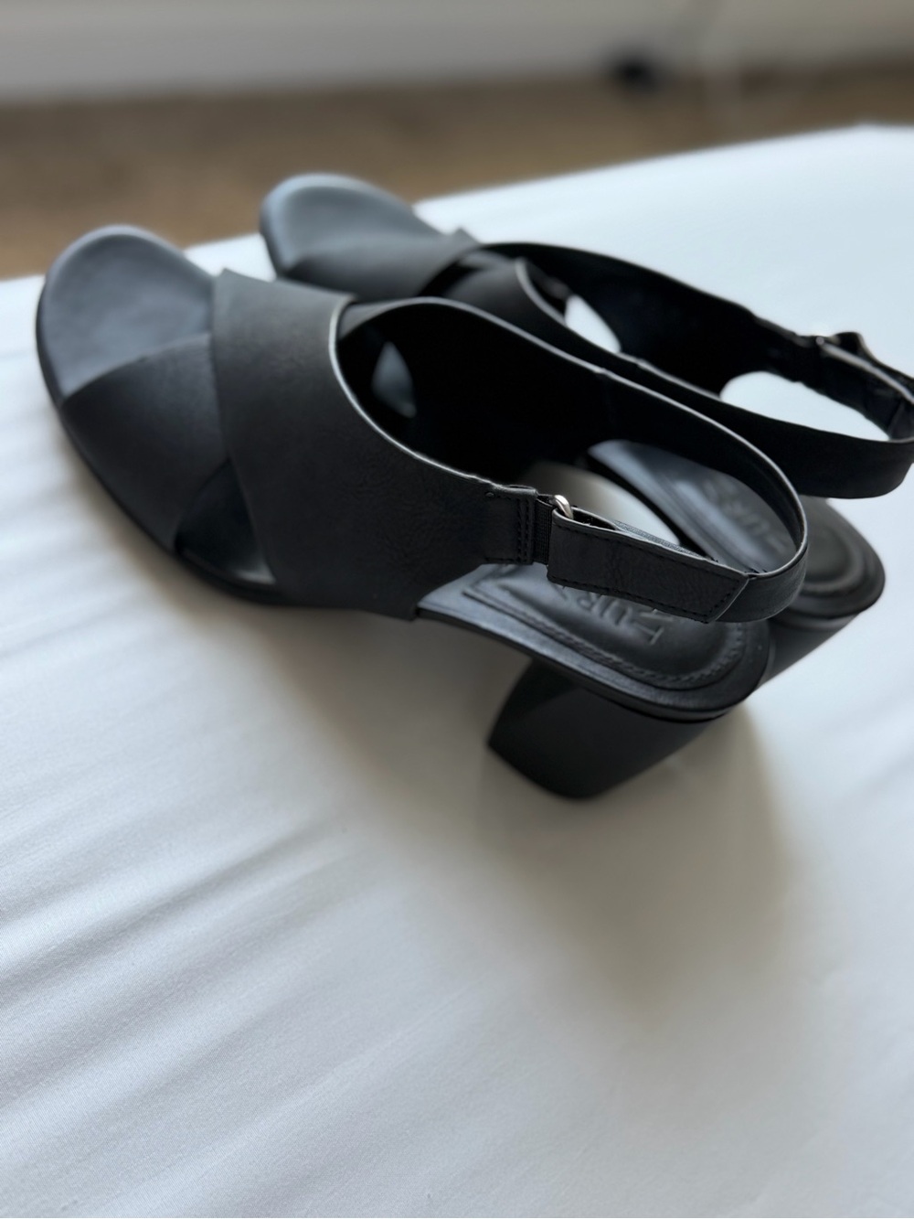 Naturalizer Black Crisscross Slingback Sandals - Picture 4 of 10
